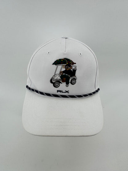 RLX Ralph Lauren White Hat with Bear