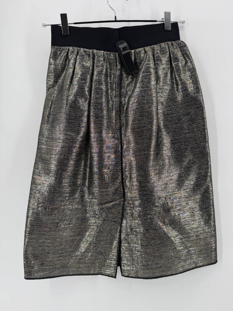 Dolce & Gabbana Silver/Gold Striped Skirt