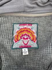 Johnny Was Metallic Thermal Gray Hoodie