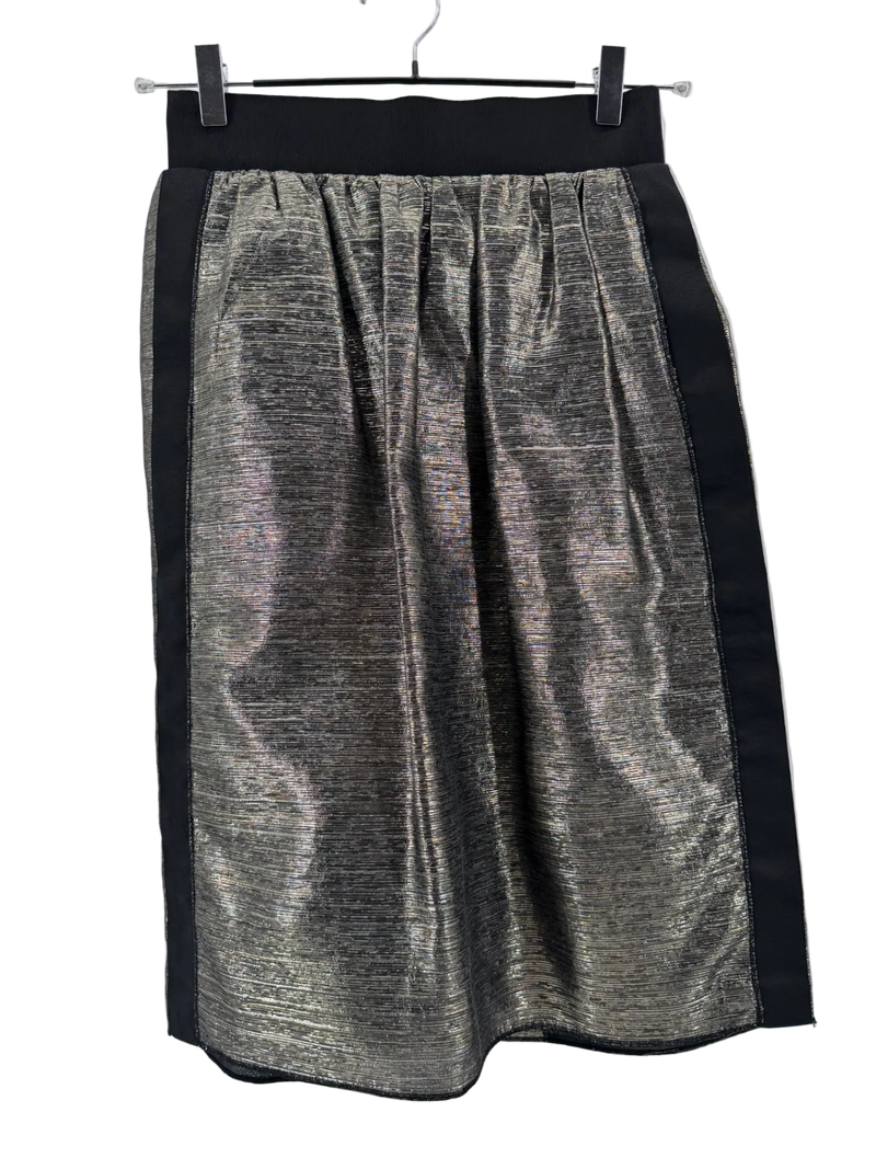 Dolce & Gabbana Silver/Gold Striped Skirt