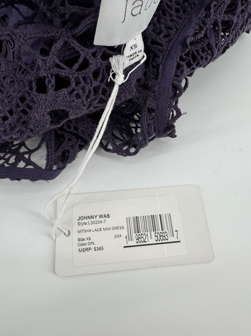 Jade Johnny Was Mitska Lace Mini Dress