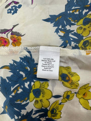 Johnny Was Cream Floral Silk Dress Size Small