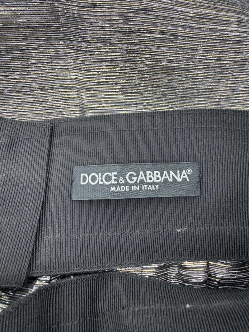 Dolce & Gabbana Silver/Gold Striped Skirt
