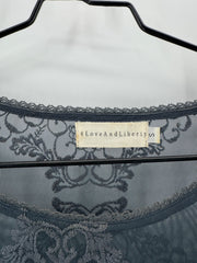 4 Love And Liberty Navy Lace Embroidered Dress+Slip