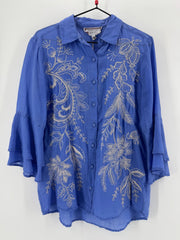 Johnny Was Blue Embroidered LSBU