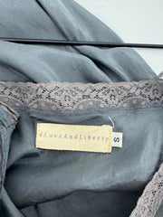 4 Love And Liberty Navy Lace Embroidered Dress+Slip