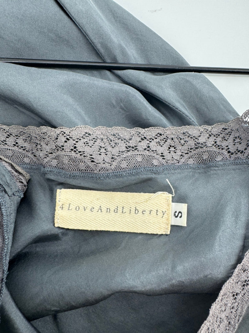 4 Love And Liberty Navy Lace Embroidered Dress+Slip