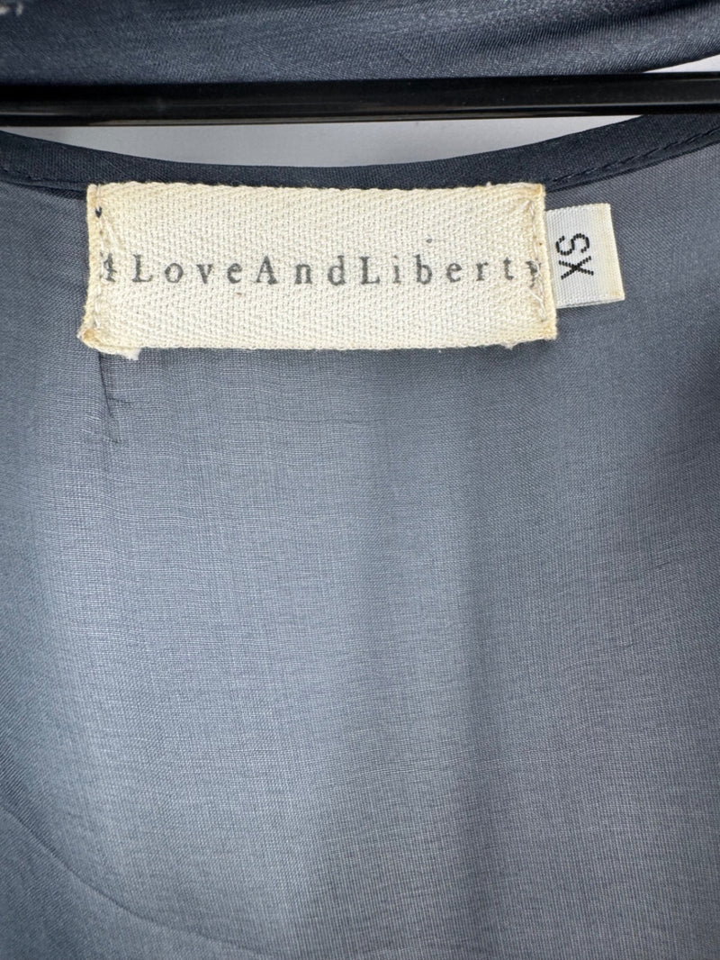 4 Love And Liberty Navy Sheer Dress w/ Slip Size XS