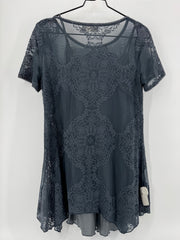 4 Love And Liberty Navy Lace Embroidered Dress+Slip