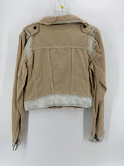 Jakett New York Tan Asymmetric Jacket Size Medium