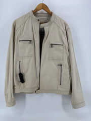 Wilsons Leather Motorcycle Jacket Cream Size Large