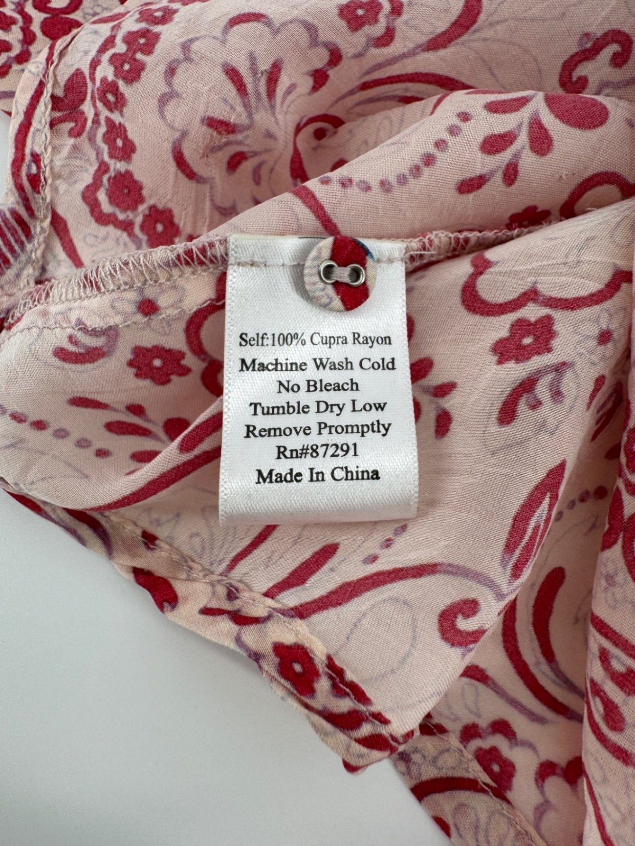 Johnny Was Red/Pink Long Sleeve Button Up Size Large