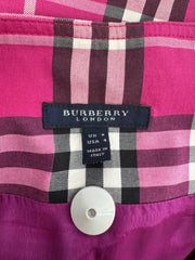 Burberry Pink Plaid Mini Skirt Size 4