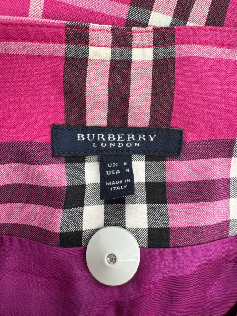 Burberry Pink Plaid Mini Skirt Size 4