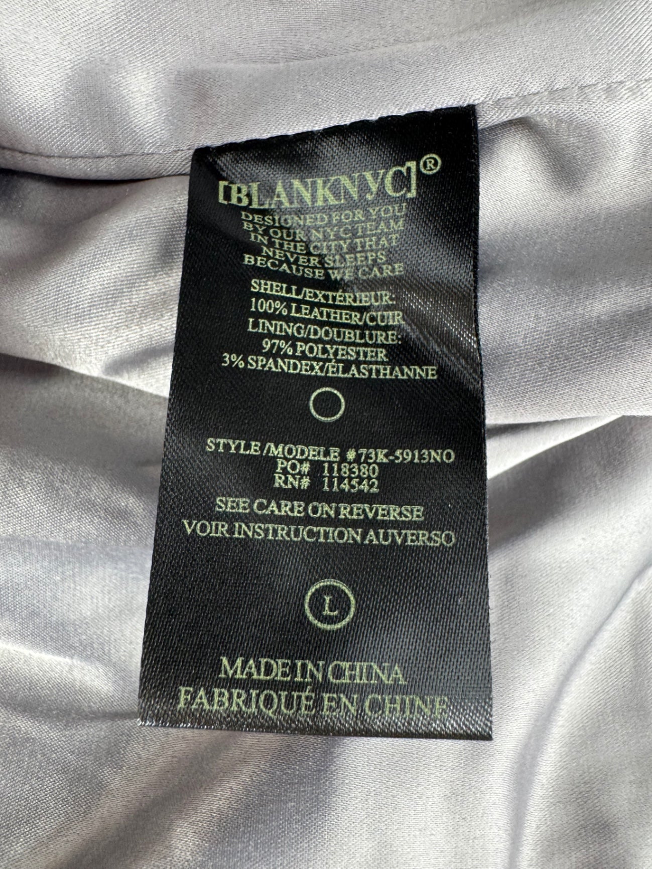 BLANKNYC Gray Suede Leather Moto Jacket Size Large