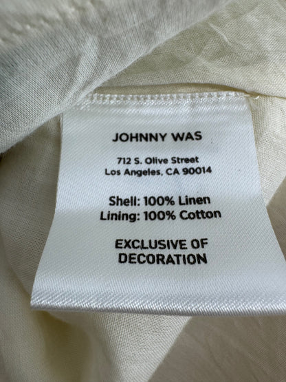 Johnny Was Linen Cassady Tank Top Size Large