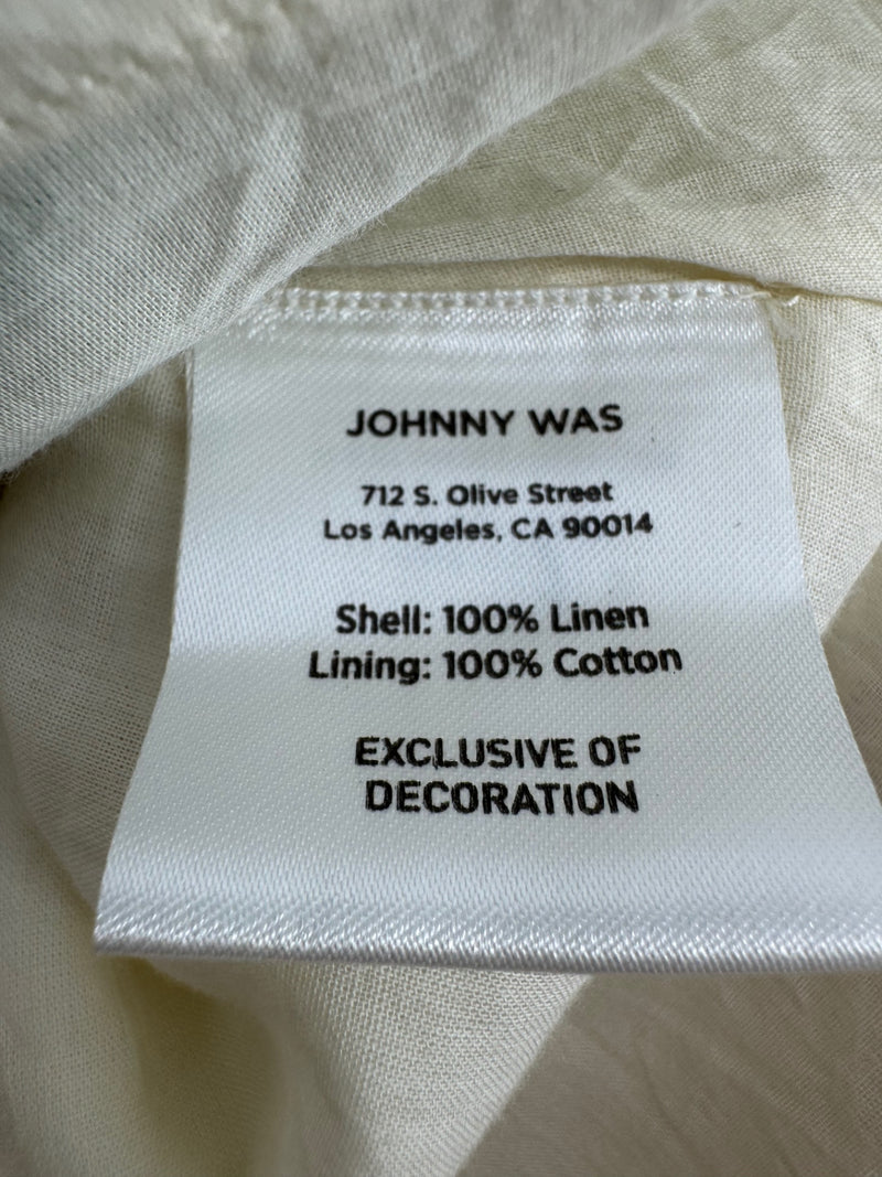 Johnny Was Linen Cassady Tank Top Size Large