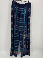 Johnny Was Linen Embroidered Pants