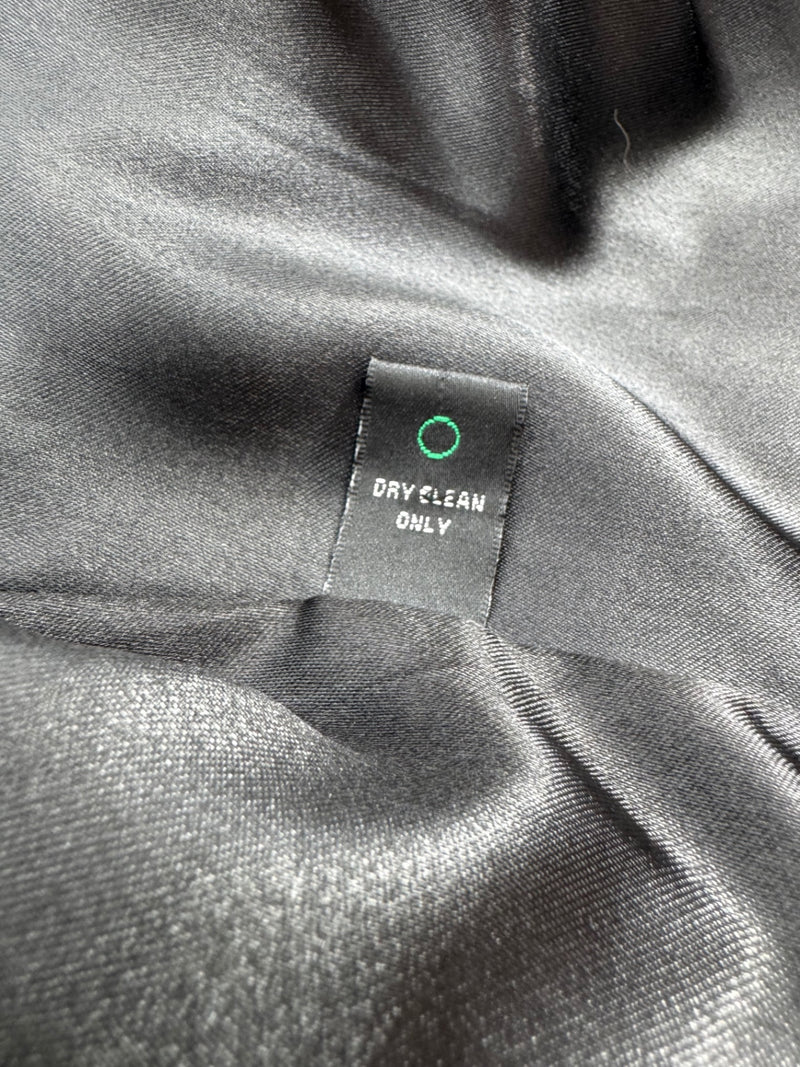 Katharine Barclay Black Rabbit Fur Crop Jacket Size LG