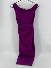 Chiara Boni Purple Side Ruffle Sleeveless Dress Size 40