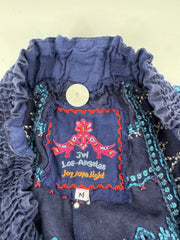Johnny Was Linen Embroidered Pants