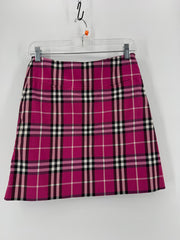 Burberry Pink Plaid Mini Skirt Size 4