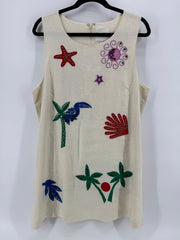 Johnny Was Linen Cassady Tank Top Size Large