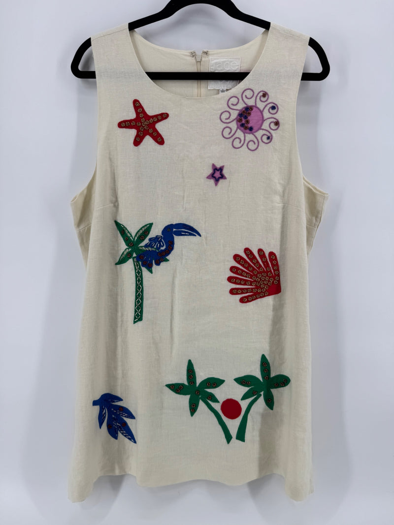 Johnny Was Linen Cassady Tank Top Size Large