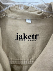Jakett New York Tan Asymmetric Jacket Size Medium