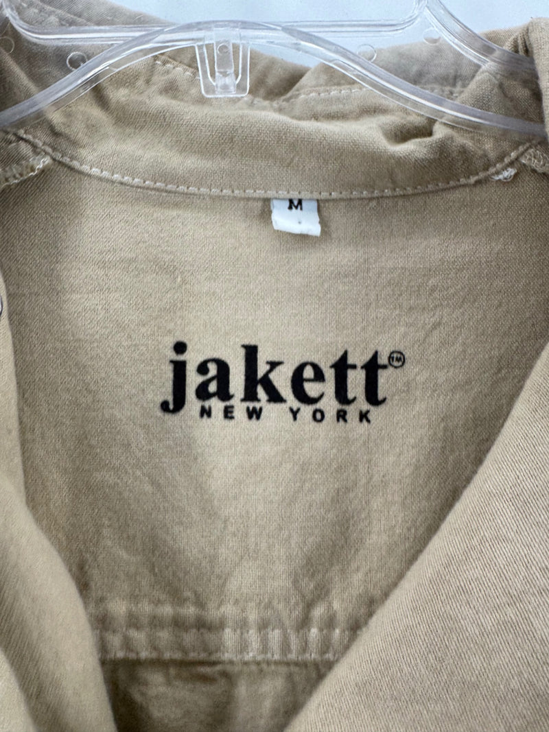Jakett New York Tan Asymmetric Jacket Size Medium
