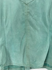 Double D Ranch Teal Rhinestone Button Up Size Medium
