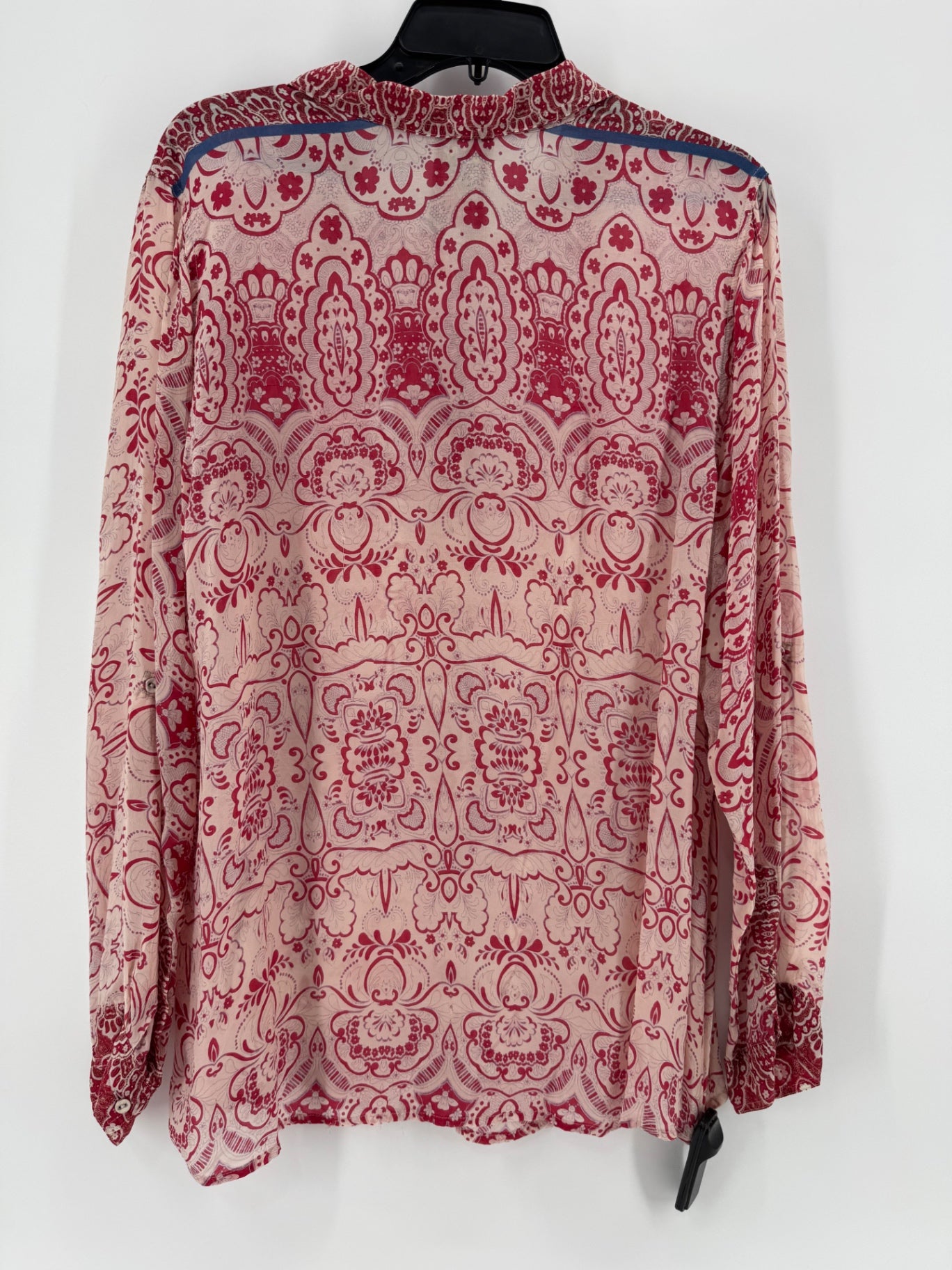 Johnny Was Red/Pink Long Sleeve Button Up Size Large