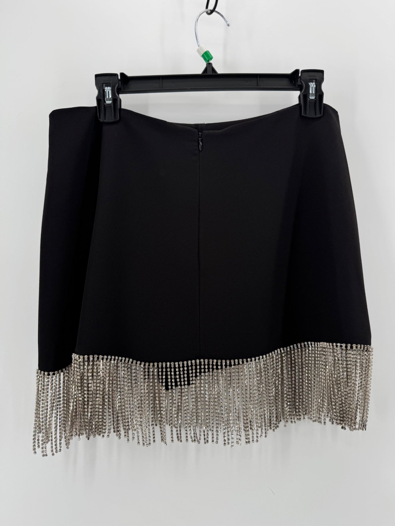 Gianni Bini Rhinestone Fringe Black Skirt Size 12