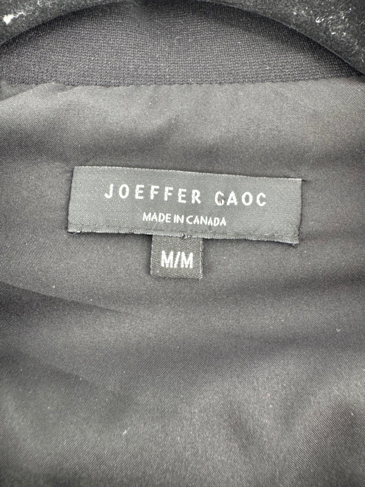 Joeffer Caoc Black Calfskin Pullover Top Size Medium
