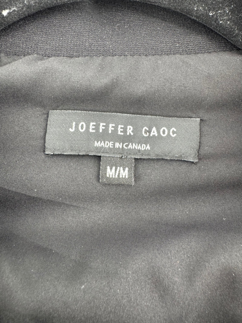 Joeffer Caoc Black Calfskin Pullover Top Size Medium