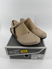 Dansko Rowan Suede Beige Sparkle Sandals