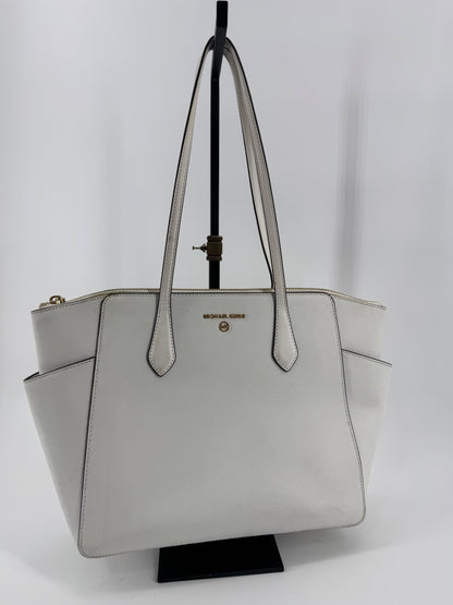 Michael Kors White Leather Tote Purse