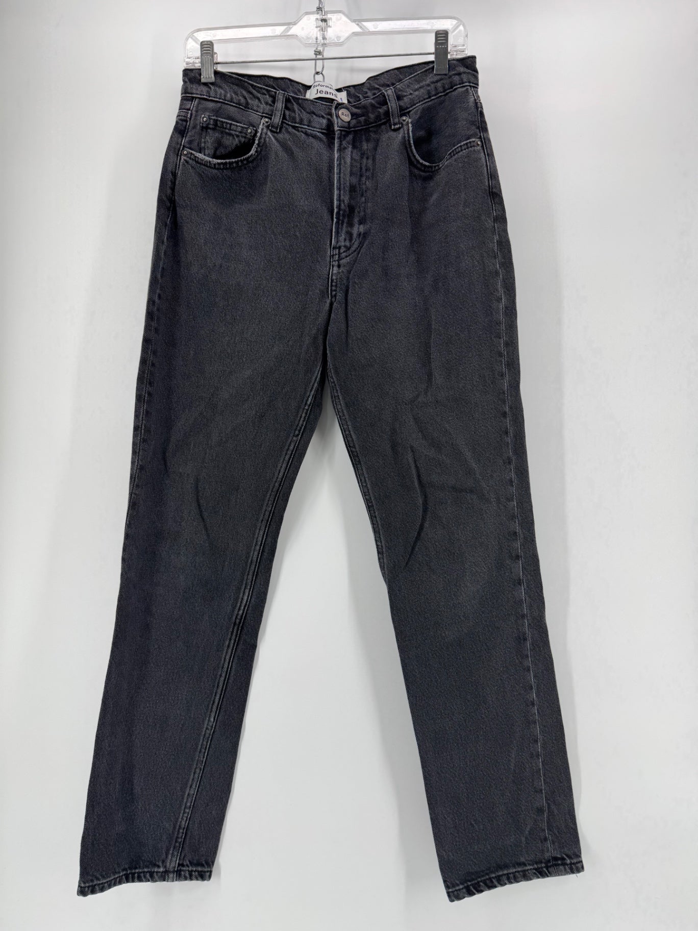 Reformation Straight Leg Black Jeans