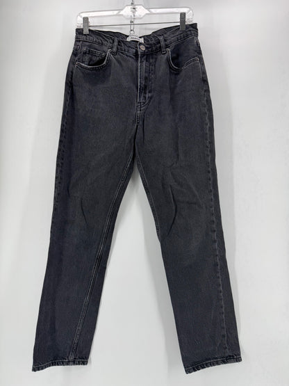Reformation Straight Leg Black Jeans