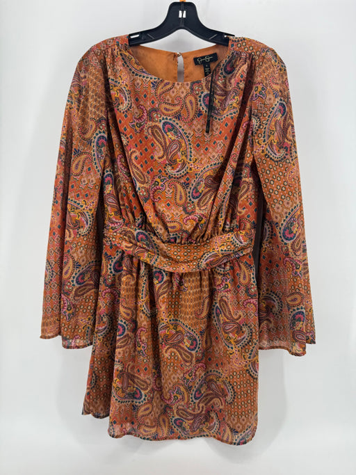Jessica Simpson Orange Paisley Print Dress