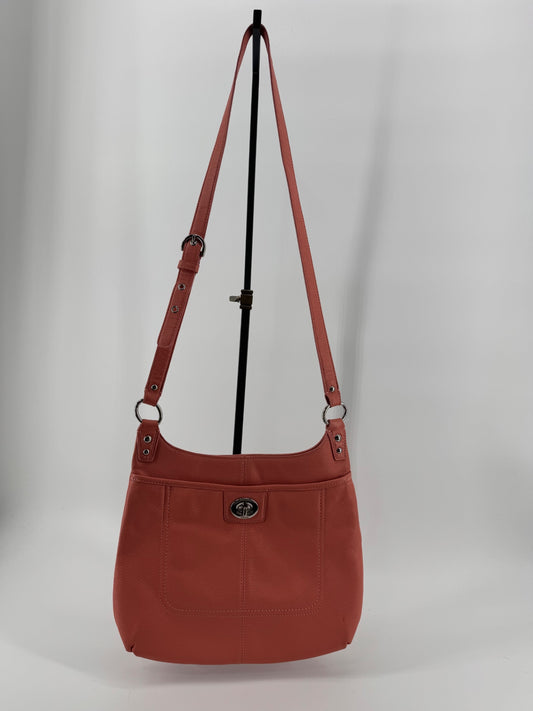 Coach Leather Coral/Peach Crossbody Purse