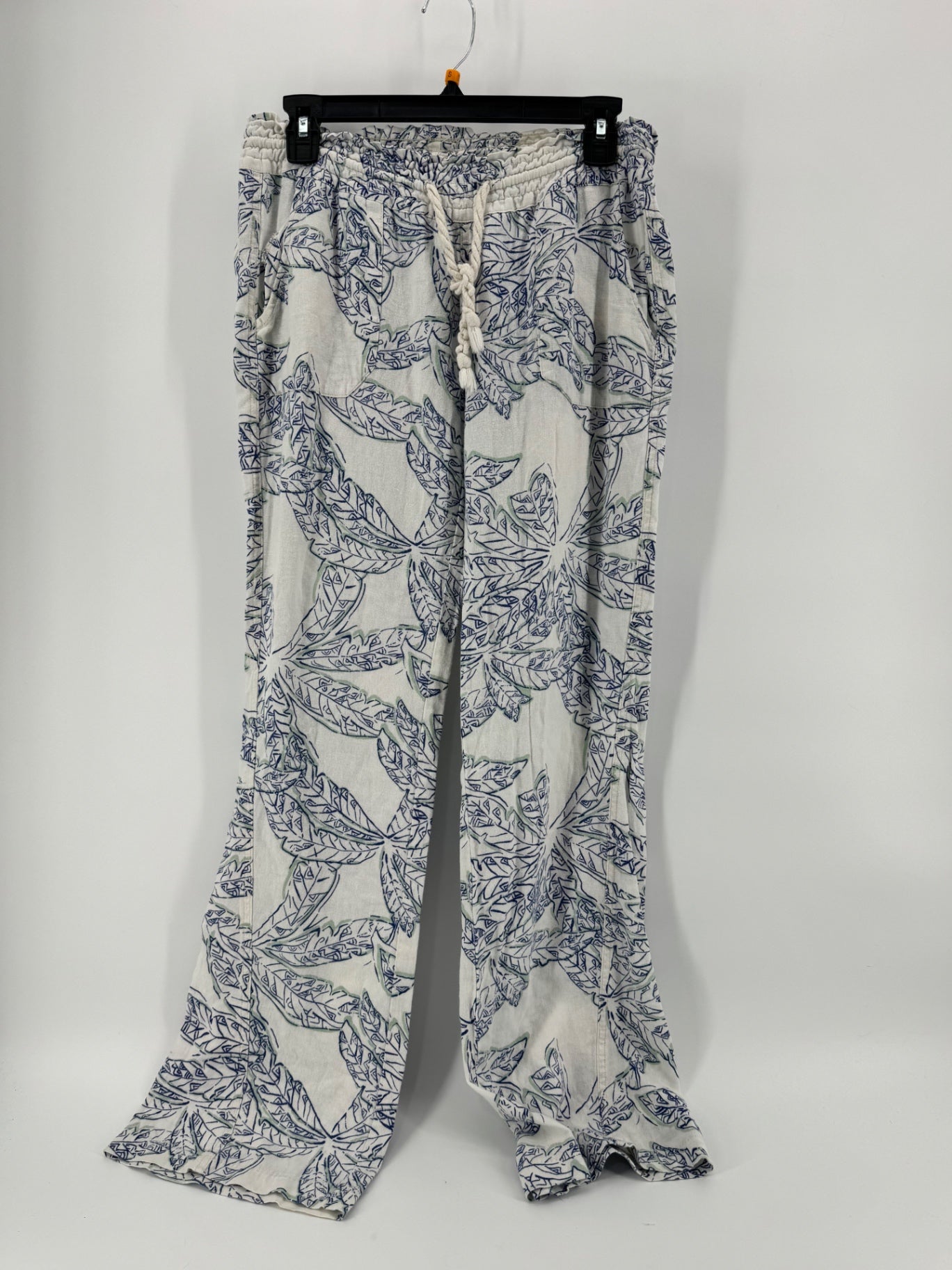 Roxy White with Blue Floral Print Pants