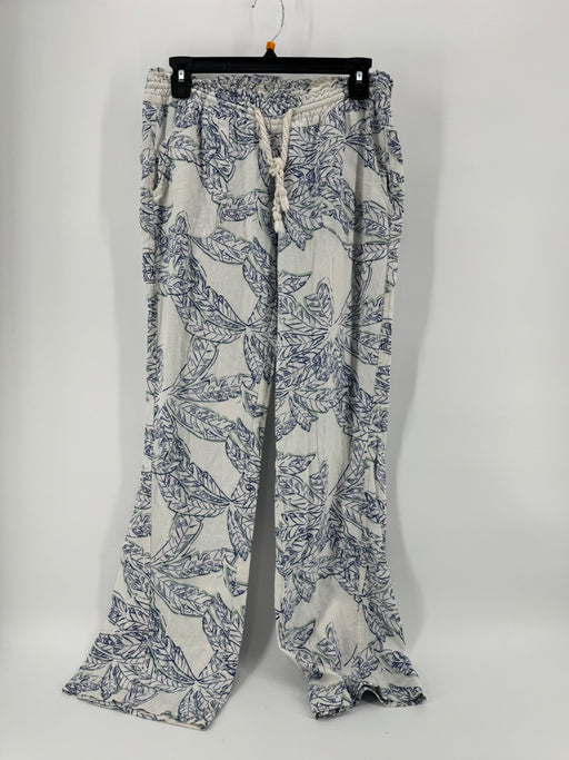 Roxy White with Blue Floral Print Pants