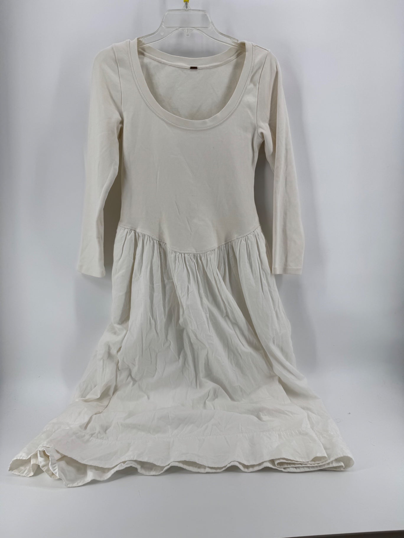 Free People White Quarter Sleeve Dress