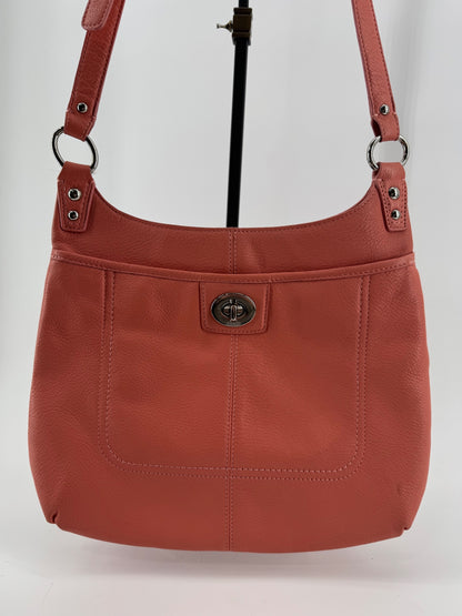 Coach Leather Coral/Peach Crossbody Purse