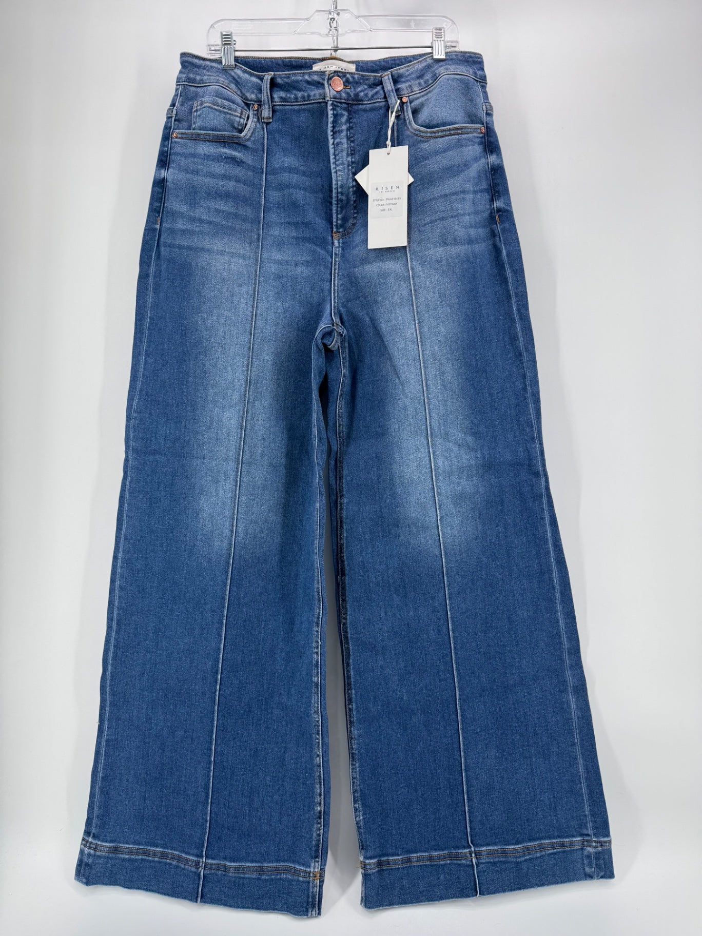 Risen New High Waisted Wide Leg Jeans