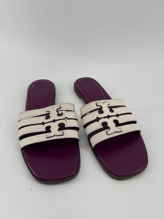 Tory Burch Purple/White Sandals
