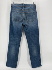 J Brand Straight Leg Distressed Cropped Jeans