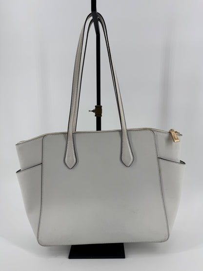 Michael Kors White Leather Tote Purse