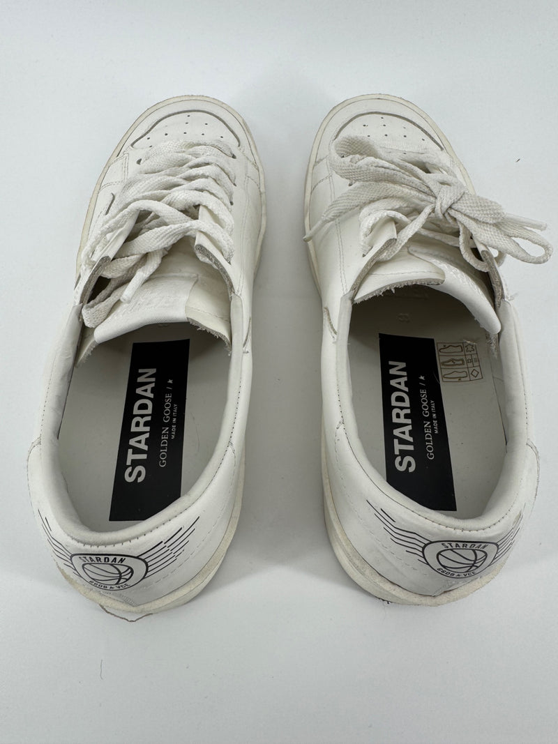 Golden Goose Stardan - White/White Leather Sneakers